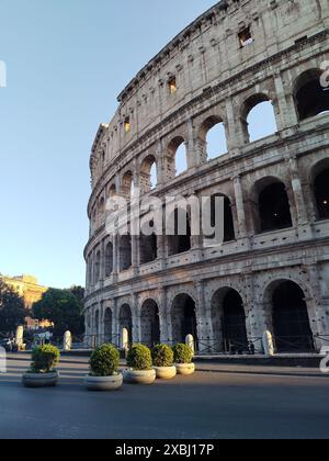 Kolosseum bei Sonnenuntergang, Rom, Italien, Gladiator Arena Stockfoto