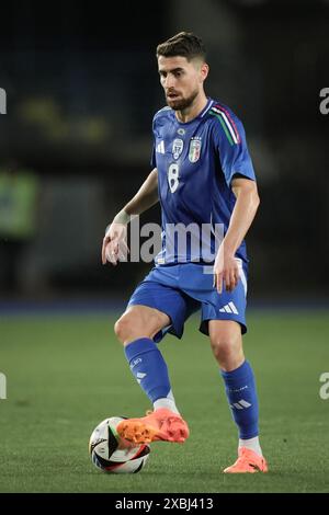 Empoli, Italien. Juni 2024. Italiens Jorginho in Aktion während des Freundschaftsspiels 2024 zwischen Italien und Bosnien und Herzegowina im Carlo Castellani Stadion - Sport, Fußball - Empoli, Italien - Sonntag, 8. Juni 2024 (Foto: Massimo Paolone/LaPresse) Credit: LaPresse/Alamy Live News Stockfoto