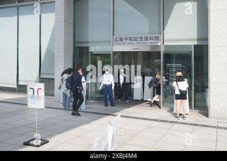 Eintritt zum Hiroshima Peace Memorial Museum in Hiroshima Japan Stockfoto