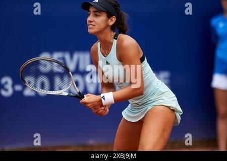 Lucia Cortez Llorca aus Spanien in Aktion während der BBVA Open Internacional von Valencia am 12. Juni 2024 im Sporting Tenis Valencia (Valencia, BBVA Ope Stockfoto