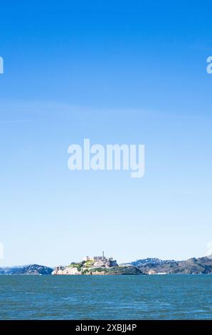 Blick über die Bucht von San Francisco mit Blick auf die Insel Alcatraz California USA Stockfoto