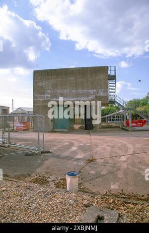 Wassertank in der Overton Lane, King's Lynn in brutalistischer Architektur Stockfoto