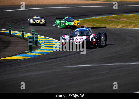 85 MICHAL Fabien (fra), DAVID Hadrien (fra), R-Ace GP, Duqueine M30 - D08 - Nissan, LMP3, #85, Action während der Straße nach Le Mans 2024, 3. Runde des Michelin Le Mans Cup 2024, auf dem Circuit des 24 Heures du Mans, vom 12. Bis 15. Juni, 2024 in Le Mans, Frankreich Stockfoto