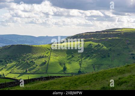 Cracken Edge Steinbrüche in der Nähe von Chinley im High Peak, Derbyshire, England Stockfoto