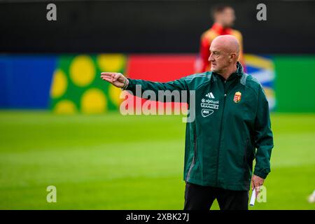 Weiler Simmerberg, Deutschland. Juni 2024. Fußball, Vorbereitung auf die UEFA Euro 2024, Training Ungarn, Trainer Marco Rossi leitet das Training der ungarischen Nationalmannschaft. Quelle: Tom Weller/dpa/Alamy Live News Stockfoto