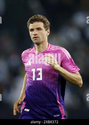 MONCHENGLADBACH - Thomas Müller von Deutschland während des Freundschaftsspiels zwischen Deutschland und Griechenland im Borussia-Park am 7. Juni 2024 in Monchengladbach. ANP | Hollandse Hoogte | BART STOUTJESDIJK Stockfoto