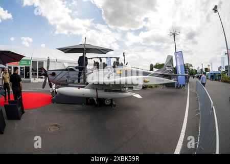 Das leichte Angriffs- und Aufstandsbekämpfungsflugzeug Embraer EMB 314 Super Tucano. Stockfoto