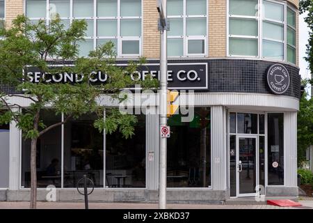 Ottawa, Kanada - 8. Juni 2024: Second Cup Coffee Shop Stockfoto