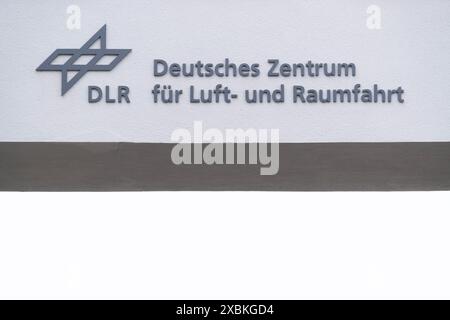 Deutsches Zentrum für Luft- und Raumfahrt, DLR-Logo, Forschungszentrum für Luft- und Raumfahrt und Entwicklung in der Luftfahrttechnik, Raumfahrt in Deutschland Stockfoto