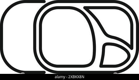 Einfache Strichkunst-Ikone einer Lunchbox, perfekt zur Darstellung von Lebensmittelaufbewahrung, Mahlzeitzubereitung oder gesunden Essgewohnheiten Stock Vektor