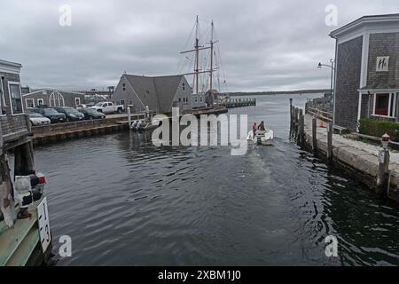 Harbor, Woods Hole – Town of Falmouth im Barnstable County, Massachusetts, Cape Cod, Vereinigte Staaten. Stockfoto