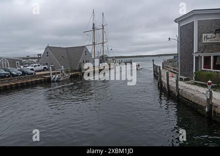 Harbor, Woods Hole – Town of Falmouth im Barnstable County, Massachusetts, Cape Cod, Vereinigte Staaten. Stockfoto