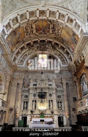 Innenansicht, Wallfahrtskirche, Renaissancekirche San Biagio, Architekt erbaut 1519-1540, Antonio da Sangallo, Montepulciano, Toskana, Italien Stockfoto