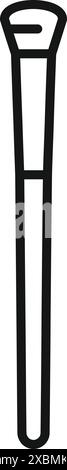 Einfaches Strichsymbol eines Make-up-Pinsels, ein Werkzeug zum Auftragen von Make-up Stock Vektor