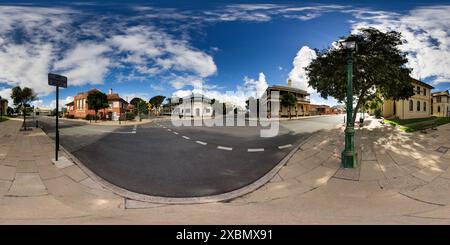 360 Grad Panorama Ansicht von 360°-Panorama des ehemaligen Customs House and Heritage Centre in der historischen Stadt Maryborough Queensland Australien