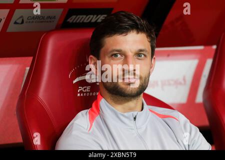 Warschau, Polen. Juni 2024. Bartosz Bereszynski aus Polen wurde während des Freundschaftsspiels zwischen Polen und Turkiye bei PEG Narodowy gesehen. Endstand: Polen 2:1 Turkiye. (Foto: Grzegorz Wajda/SOPA Images/SIPA USA) Credit: SIPA USA/Alamy Live News Stockfoto