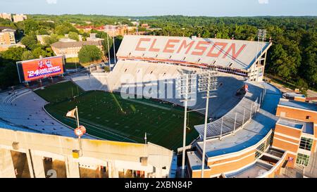 Clemson, SC - 8. Juni 2024: Memorial Stadium auf dem Campus der Clemson University Stockfoto