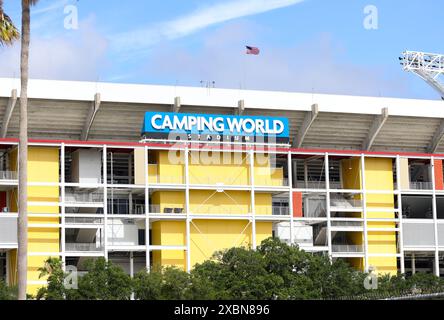 Orlando, Florida, USA. Juni 2024. Camping World Stadium, Austragungsort des internationalen Fußballspiels Allstate Continental Clasico zwischen den USA und Brasilien am 12. Juni 2024 in Orlando, Florida. (Kreditbild: © Scott Coleman/ZUMA Press Wire) NUR REDAKTIONELLE VERWENDUNG! Nicht für kommerzielle ZWECKE! Stockfoto