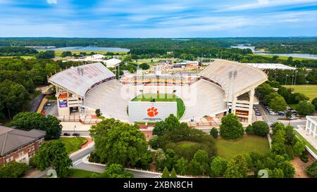 Clemson, SC - 9. Juni 2024: Memorial Stadium auf dem Campus der Clemson University Stockfoto