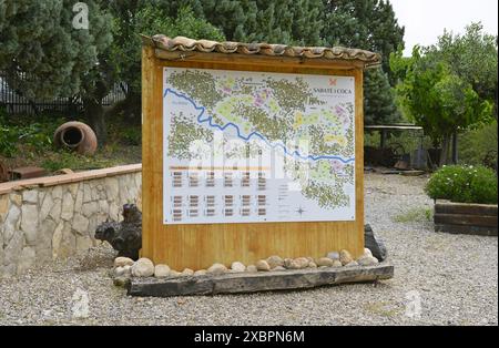 Weingut der Familie Sabaté i Coca in der Region Alt Penedès in der Provinz Barcelona, ​​Catalonia, Spanien Stockfoto