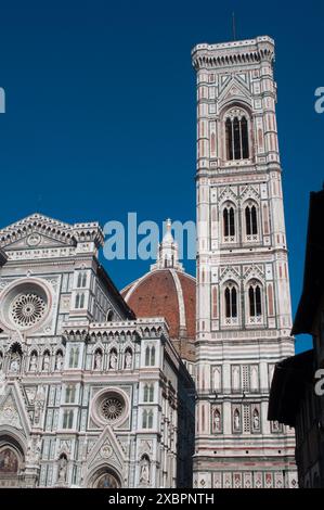 Italien, Truscany, Florenz, Kathedrale S M del Fiore und Giotto Belfried Stockfoto