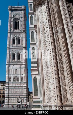 Italien, Truscany, Florenz, Kathedrale S M del Fiore und Giotto Belfried Stockfoto