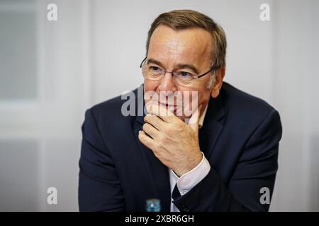 Boris Pistorius SPD, Bundesminister der Verteidigung. Berlin, 04.06.2024. Berlin Deutschland *** Boris Pistorius SPD , Bundesverteidigungsminister Berlin, 04 06 2024 Berlin Deutschland Copyright: xThomasxImoxphotothek.dex Stockfoto