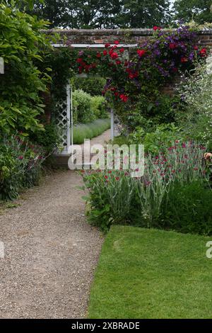 Eingang zum Rosengarten Stockfoto