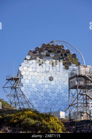 MAGISCHE Teleskope, Roque de los Muchachos Observatory, La Palma, Kanarische Inseln, Spanien Stockfoto