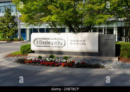 Hauptsitz von Nintendo of America Inc. In Redmond, Washington, USA. Stockfoto