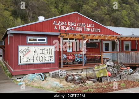 Skagway Fish Company, Congress Way, Skagway, Lynn Canal, Alaska, USA, Golf von Alaska, Nordamerika Stockfoto