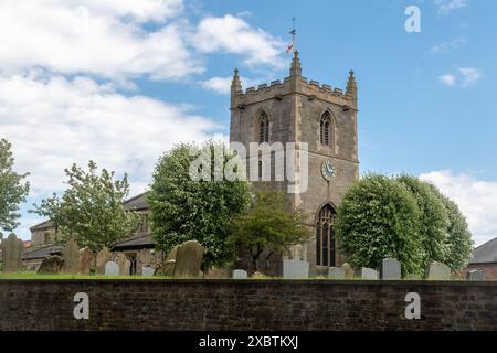 St. Oswald's Church im Dorf Flamborough in East Yorkshire, England, Großbritannien Stockfoto