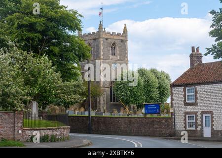 St. Oswald's Church im Dorf Flamborough in East Yorkshire, England, Großbritannien Stockfoto