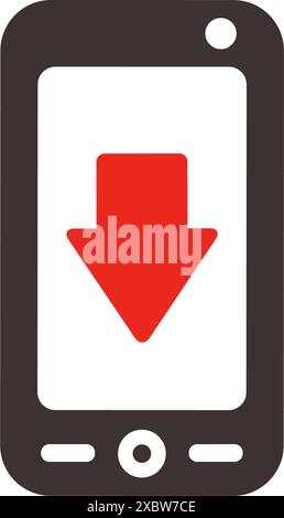 Smartphone-Symbol in Farbe Stock Vektor