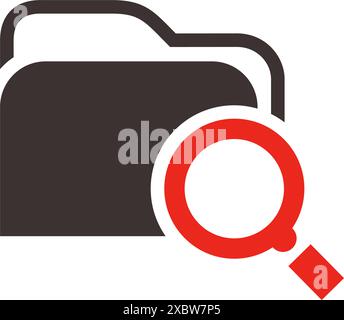 Symbol für Suchdatei-Dokument suchen Stock Vektor