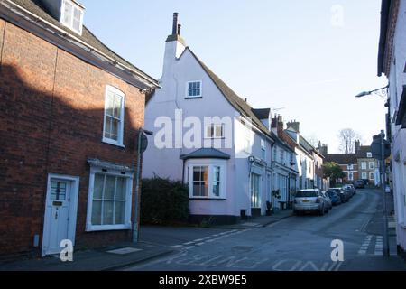 Blick auf Häuser in Manningtree, Essex, Großbritannien Stockfoto