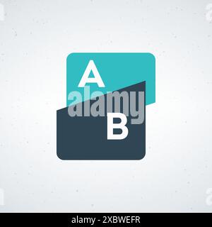 Symbol Plan A und Plan B. Planung, Planen vorbereiten. Strategielösung. Abbildung des Rohteils Vektors isoliert Stock Vektor