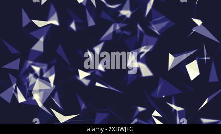 Plexus Triangulation wissenschaftlicher futuristischer High-Tech-Hintergrund Stockfoto