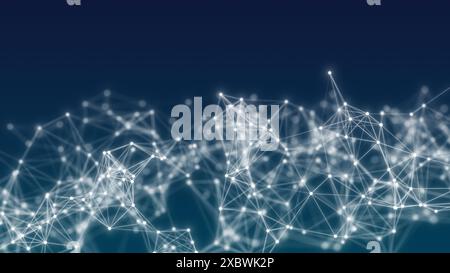 Abstrakter Hintergrund der Plexusnetztechnologie Stockfoto