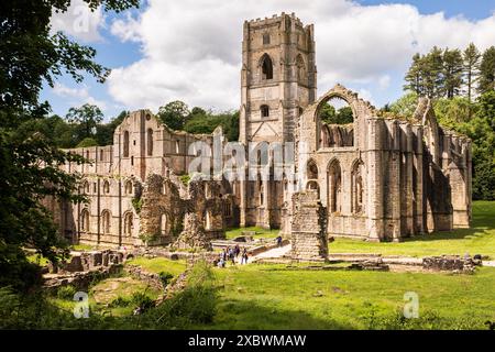 Fountains Abbey, Ripon, North Yorkshire, England, Großbritannien. Stockfoto