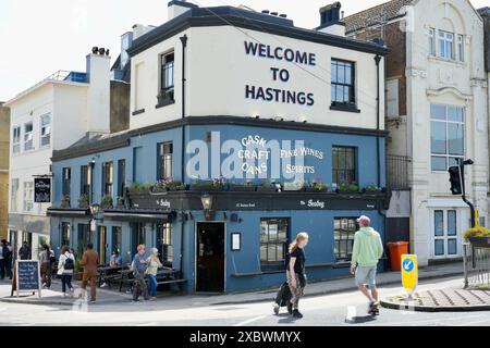 The Seadog, Ein traditioneller britischer Seaside Pub. Stockfoto