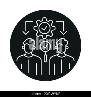 Kulturell angepasste Linie, schwarzes Symbol. Signieren Sie für Webseite, mobile App, Schaltfläche, Logo. Schaltfläche Vektorisoliert. Bearbeitbare Kontur. Stock Vektor