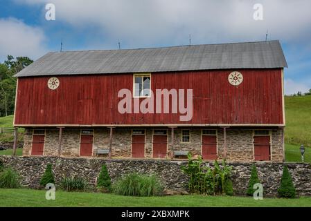 Eine wunderschöne Pennsylvania Dutch Scheune, York County Pennsylvania USA Stockfoto