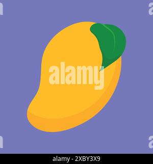 Frische Mango Icon Vektor Mango Frucht Icon Illustration. Mangovektor Stock Vektor