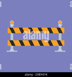 Vektor des Symbols für Straßensperre. Vektorsymbol für Verkehrsbarriere. Abbildung des Symbols „Straßensperre“ Stock Vektor