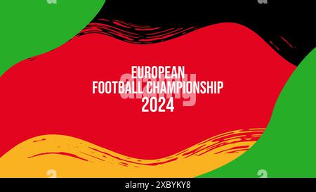 Fußball-Europameisterschaft 2024 in Deutschland. Layout Banner Hintergrund Poster Webdesign. Vektorabbildung. Stock Vektor