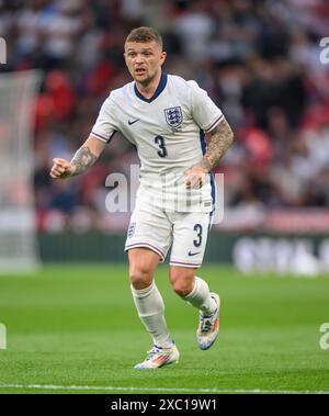 Juni 2024 - England gegen Island - International Friendly - Wembley. Englands Kieran Trippier in Aktion. Bild : Mark Pain / Alamy Live News Stockfoto