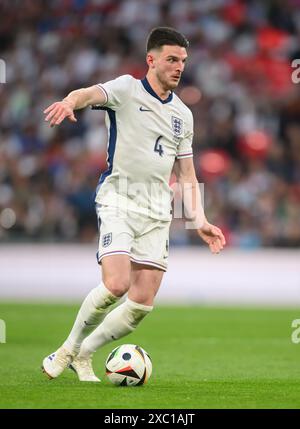 Juli 2024 - England gegen Island - International Friendly - Wembley Declan Rice in Aktion. Bild : Mark Pain / Alamy Live News Stockfoto