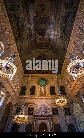 Die Majestic Citizen's Hall im Königlichen Palast von Amsterdam - Niederlande Stockfoto