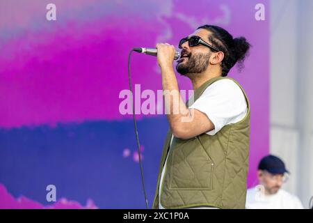 Manchester, USA. Juni 2024. SID Sriram während des Bonnaroo Music and Arts Festivals am 13. Juni 2024 in Manchester, Tennessee (Foto: Daniel DeSlover/SIPA USA) Credit: SIPA USA/Alamy Live News Stockfoto